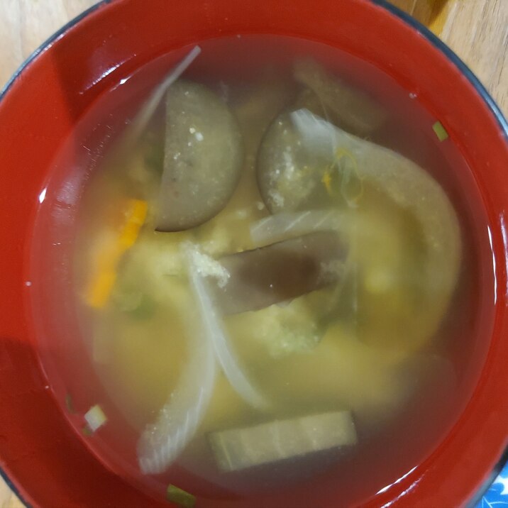 茄子、新たまの味噌汁